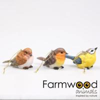 Farmwood Animals Farmwood vogel met hanger 8x3,5x5cm