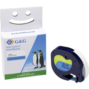 Labeltape G&G BM-D-G-91225 Compatibel vervangt DYMO 91225 Tapekleur: Blauw Tekstkleur: Zwart 12 mm 4 m