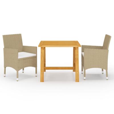 3-delige Tuinset beige