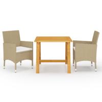 3-delige Tuinset beige