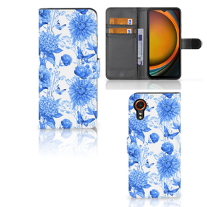 Hoesje voor Samsung Galaxy Xcover 7 Flowers Blue