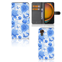 Hoesje voor Samsung Galaxy Xcover 7 Flowers Blue - thumbnail