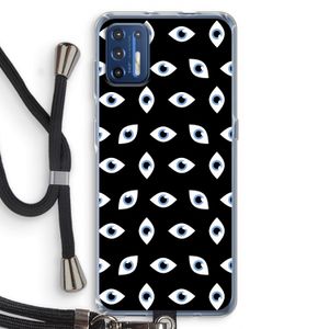 Eyes pattern: Motorola Moto G9 Plus Transparant Hoesje met koord