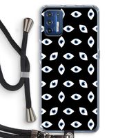 Eyes pattern: Motorola Moto G9 Plus Transparant Hoesje met koord