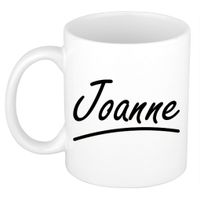 Naam cadeau mok / beker Joanne met sierlijke letters 300 ml   - - thumbnail