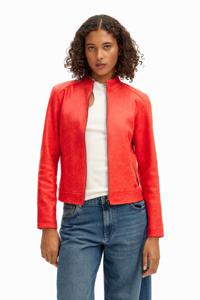 Slim bikerjacke - RED - S