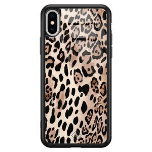 iPhone XS Max glazen hardcase - Golden wildcat