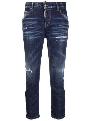 DSQUARED2 jean Jennifer skinny à coupe courte - Bleu