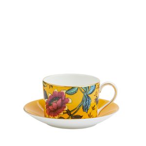 WEDGWOOD - Wonderlust - Theekop&schotel Yellow Tonquin