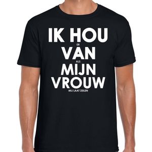 Ik hou er van als mijn vrouw mij laat zeilen cadeau t-shirt zwart heren