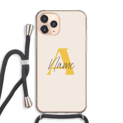 Amber Script: iPhone 11 Pro Max Transparant Hoesje met koord