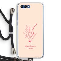Where flowers bloom: Honor 10 Transparant Hoesje met koord