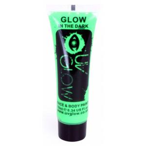 Glow in the dark schmink voor gezicht en lichaam groen - Schmink