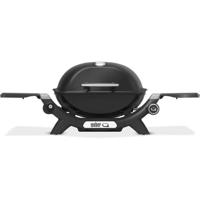 Weber Q1200N gasbarbecue - 2,94 kW - 1 roestvrijstalen brander - Twee zijplanken - Geëmailleerd gietijzer - Zwart