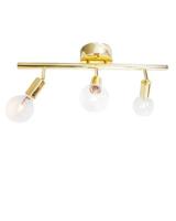 Messing plafondlamp met 3 verstelbare E27 fittingen By Rydens Row Messing plafondlamp met 3 verstelbare E27 fittingen By Rydens Row