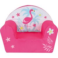 Flamingo kinderstoel/kinderfauteuil voor peuters 33 x 52 x 42 cm   - - thumbnail