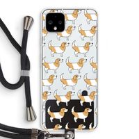Doggy: Pixel 4 XL Transparant Hoesje met koord