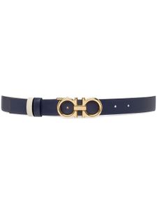 Ferragamo ceinture réversible à boucle Gancini - Bleu