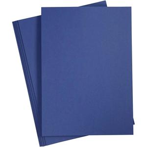 Hobby karton - A4 formaat - 60x vellen - donkerblauw - 180 grams - papier - knutselen