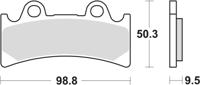 TRW remblokken "mcb 656" brake pad mcb 656 srq sintered metal racing