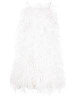 Cult Gaia robe Shannon ornée de plumes - Blanc - thumbnail