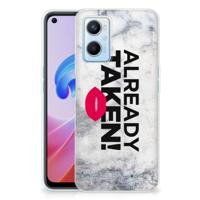 OPPO A96 | OPPO A76 | Siliconen hoesje | met naam Already Taken White OPPO A96 | OPPO A76 | Siliconen hoesje | met naam Already Taken White