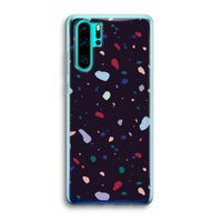 Dark Rounded Terrazzo: Huawei P30 Pro Transparant Hoesje