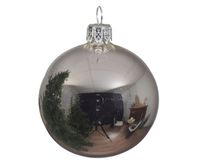 6 Glazen kerstballen glans 7 cm zilver - Decoris