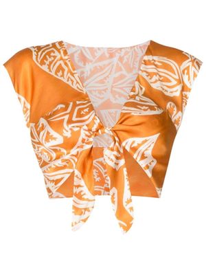Clube Bossa haut à détail noué - Orange