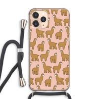 Alpacas: iPhone 11 Pro Max Transparant Hoesje met koord