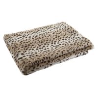 Fleece deken luipaard/panter dierenprint 150 x 200 cm   - - thumbnail