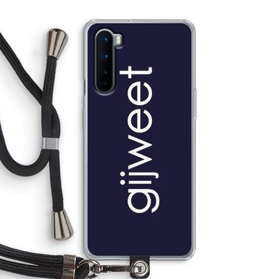 Gijweet: OnePlus Nord Transparant Hoesje met koord