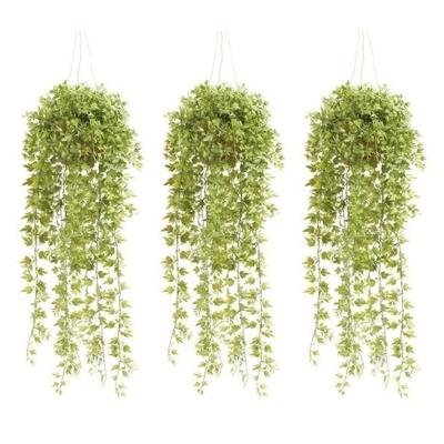 Kunstplant Hedera Klimop - 3x - 50 cm - Hangende Pot - Klimplant