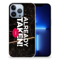 Apple iPhone 13 Pro | Siliconen hoesje | met naam Already Taken Black