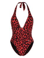 Dolce & Gabbana maillot de bain à imprimé léopard - Rouge