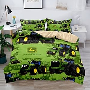 3d beddengoed boerderij tractor print print dekbedovertrek beddengoed sets dekbedovertrek met 1 print print dekbedovertrek of sprei, 2 kussenslopen voor dubbel/queen/king Lightinthebox