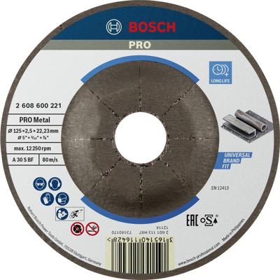 Bosch Accessories A30 S BF 2608600221 Doorslijpschijf gebogen 125 mm 1 stuk(s) Metaal