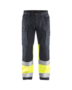 Blåkläder Werkbroek met stretch High-Vis 15511811 | Medium Grijs/High-Vis Geel | Maat 62 - 7330509675106