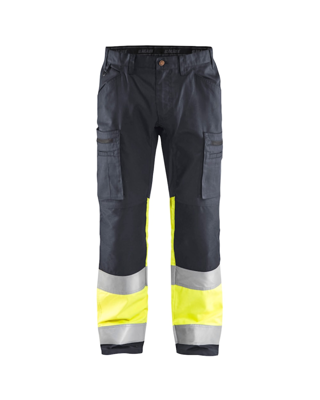 Blåkläder Werkbroek met stretch High-Vis 15511811 | Medium Grijs/High-Vis Geel | Maat 48 - 7330509675038