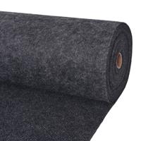 Tapijt 1,2x15 m ribstof antracietkleurig