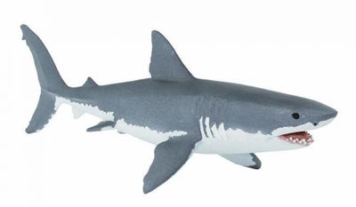 Safari zeedieren Witte haai junior 16 cm grijs/wit Safari zeedieren Witte haai junior 16 cm grijs/wit