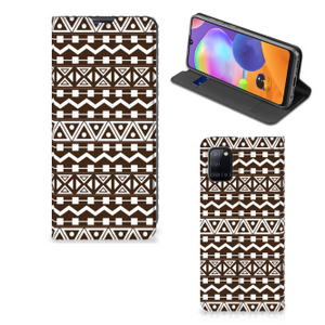 Samsung Galaxy A31 Hoesje met Magneet Aztec Brown