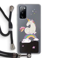 Regenboog eenhoorn: Samsung Galaxy S20 FE / S20 FE 5G Transparant Hoesje met koord Regenboog eenhoorn: Samsung Galaxy S20 FE / S20 FE 5G Transparant Hoesje met koord