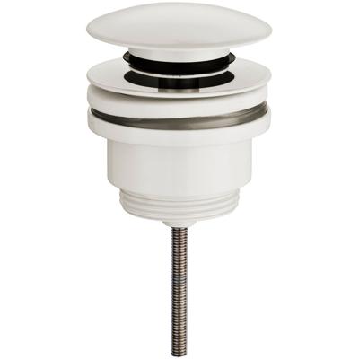 Wiesbaden Caral Clickwaste Afvoerplug 5/4" Mat Wit voor Wastafels