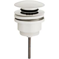 Wiesbaden Caral Clickwaste Afvoerplug 5/4" Mat Wit voor Wastafels Wiesbaden Caral Clickwaste Afvoerplug 5/4" Mat Wit voor Wastafels
