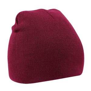 Beanie wintermuts - bordeaux rood - volwassenen - one size