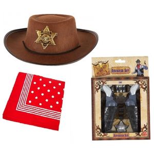 Cowboy verkleedset voor kinderen - Hoed - Revolvers - cowboy zakdoek