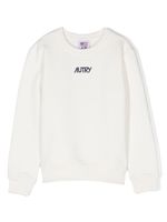 Autry Kids sweat en coton à logo imprimé - Blanc