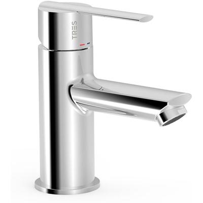 Wastafelkraan Tres Lex | Opbouw | Mengkraan | Standaard model | 1-hendel | Rond | Chroom