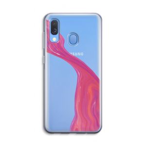 Paarse stroom: Samsung Galaxy A40 Transparant Hoesje